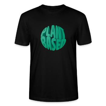 Plant Based 3D - Stanley/Stella Unisex Bio-T-Shirt CRAFTER - Schwarz - Vorne - Alina (178cm) & Michal (187cm)
