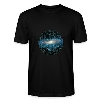 Fleur de vie - T-shirt bio CRAFTER Stanley Stella Unisexe - noir - Devant - Alina (178cm) & Michal (187cm)