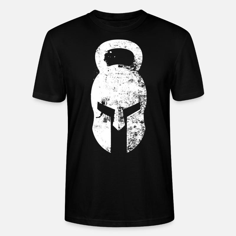 Kettlebell casque spartiate - T-shirt bio CRAFTER Stanley Stella Unisexe - noir