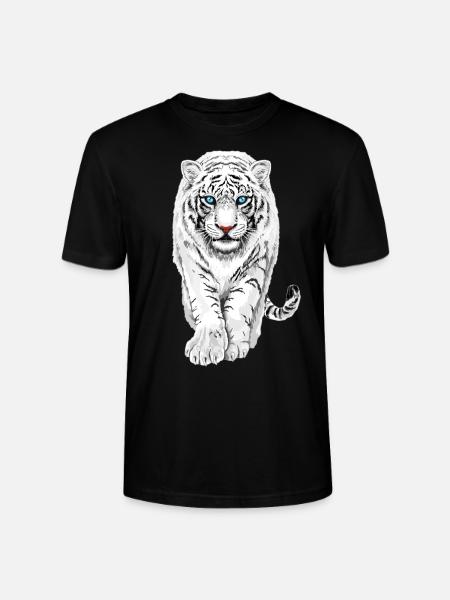 White Tiger - Stanley/Stella CRAFTER Unisex Organic T-Shirt - black