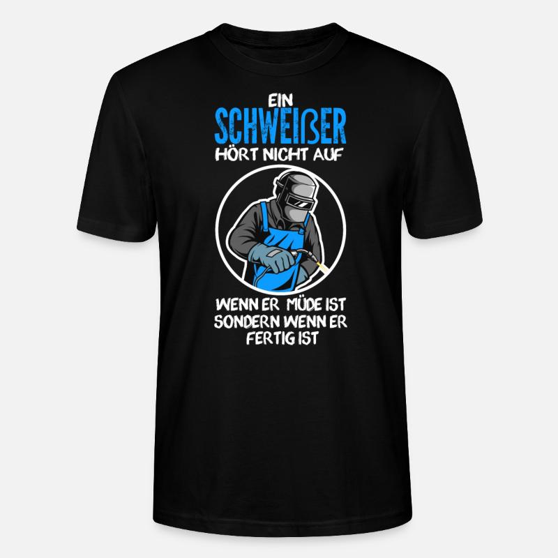Schweißer Beruf Handwerker Geschenk - Stanley/Stella Unisex Bio-T-Shirt CRAFTER - Schwarz