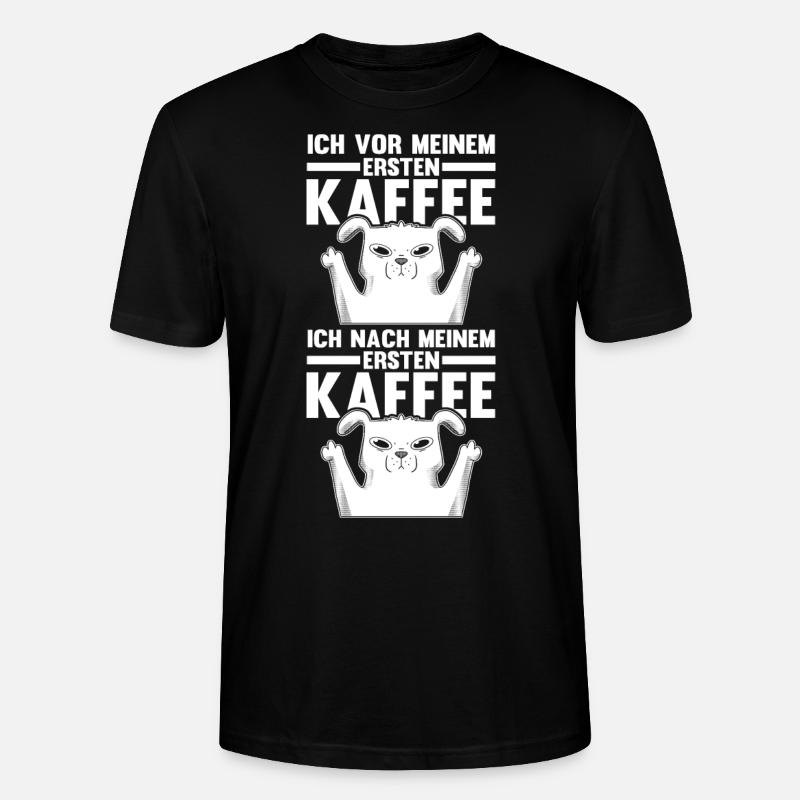 Suivez-moi devant mon premier café - T-shirt bio CRAFTER Stanley Stella Unisexe - noir