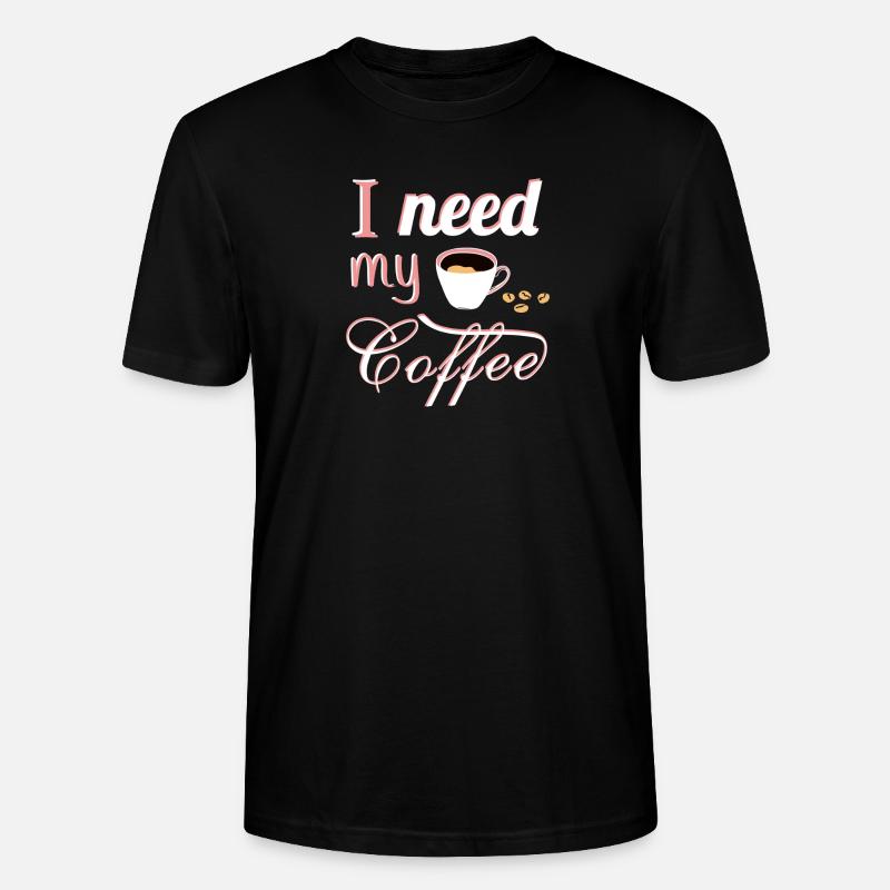 Coffee Kaffee - Stanley/Stella Unisex Bio-T-Shirt CRAFTER - Schwarz
