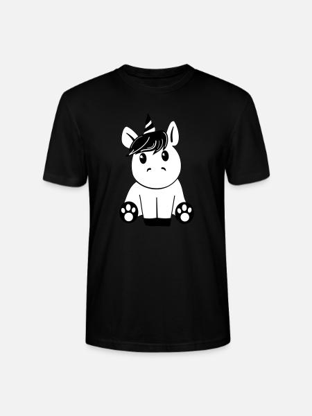 Unicorn black - Stanley/Stella CRAFTER Unisex Organic T-Shirt - black