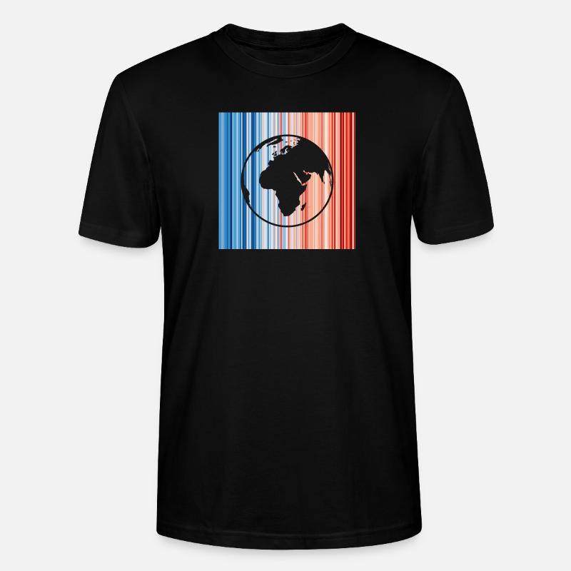 Klimawandel, Warming Stripes, Erde - Stanley/Stella Unisex Bio-T-Shirt CRAFTER - Schwarz