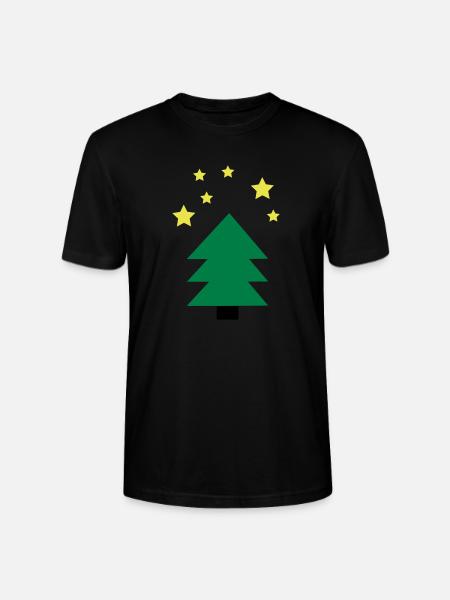 Christmas tree green - Stanley/Stella CRAFTER Unisex Organic T-Shirt - black