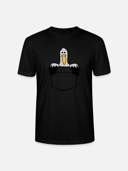 Bag Seagull On the way - Stanley/Stella CRAFTER Unisex Organic T-Shirt - black