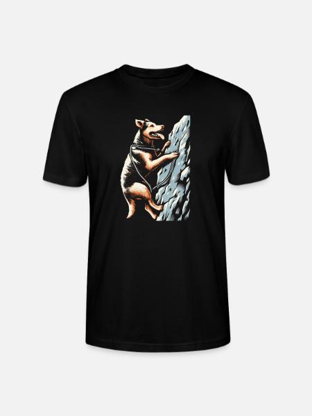 Klettersport und Hund - Stanley/Stella Unisex Bio-T-Shirt CRAFTER - Schwarz