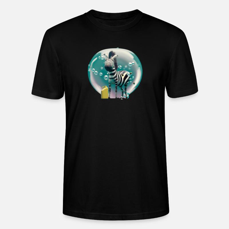 Zebra, digital Art - Stanley/Stella Unisex Bio-T-Shirt CRAFTER - Schwarz