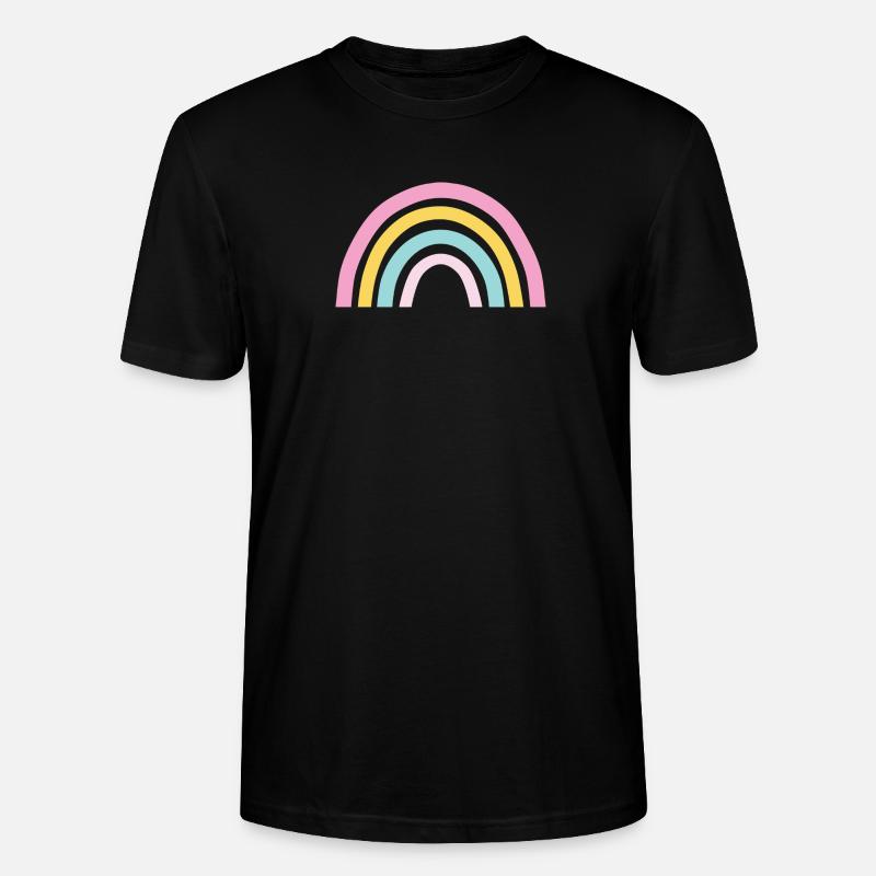 Pastell Regenbogen - Stanley/Stella Unisex Bio-T-Shirt CRAFTER - Schwarz