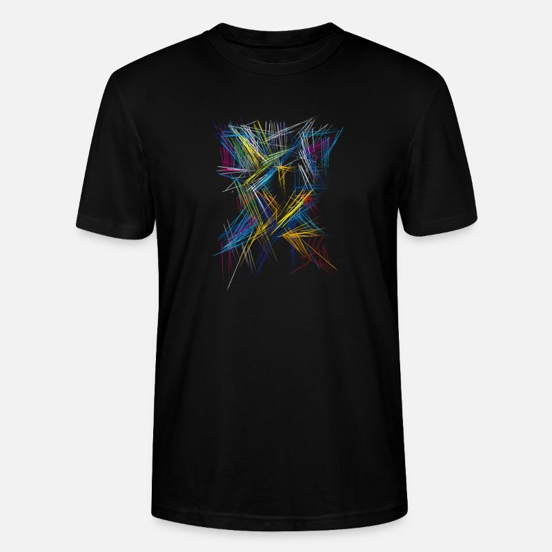 Futurismus Abstrakt - 3D Muster - Stanley/Stella Unisex Bio-T-Shirt CRAFTER - Schwarz