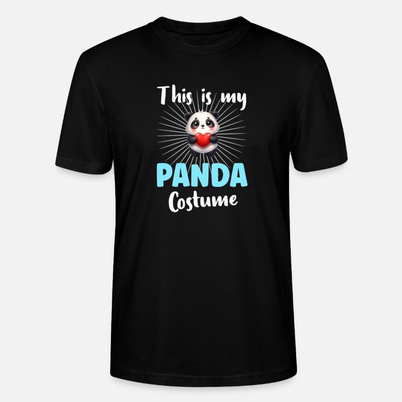 Panda Pandabär - Stanley/Stella Unisex Bio-T-Shirt CRAFTER - Schwarz