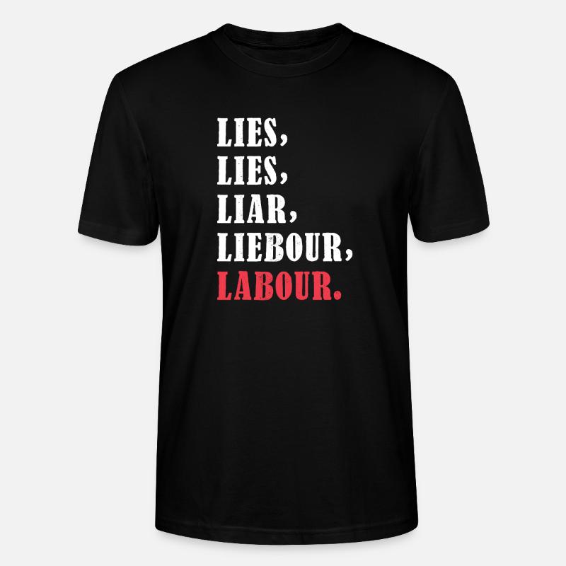 Bold anti-Labour Slogan Typography Design - Stanley/Stella Unisex Bio-T-Shirt CRAFTER - Schwarz
