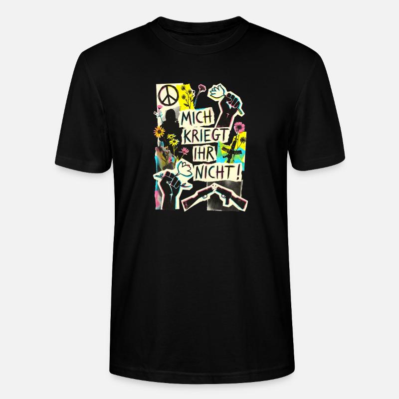 Frieden Demo Gegen Krieg - Stanley/Stella Unisex Bio-T-Shirt CRAFTER - Schwarz