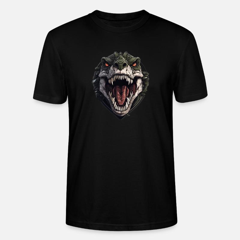Cooles T-Rex Design - Stanley/Stella Unisex Bio-T-Shirt CRAFTER - Schwarz