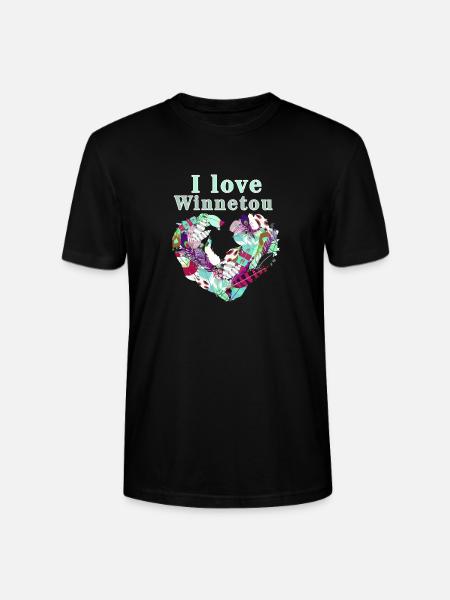 Save Winnetou,Winnetou,Federn,Illustration - Stanley/Stella CRAFTER Unisex Organic T-Shirt - black