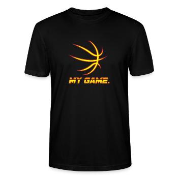 Basketball! BBall! Streetball! NBA! Court! - Stanley/Stella Unisex Bio-T-Shirt CRAFTER - Schwarz - Vorne - Alina (178cm) & Michal (187cm)