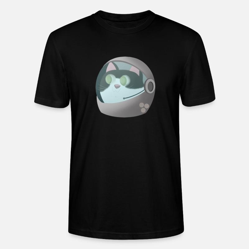 Astronauten Katze - Stanley/Stella Unisex Bio-T-Shirt CRAFTER - Schwarz