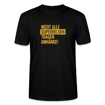 superheld - Stanley/Stella Unisex Bio-T-Shirt CRAFTER - Schwarz - Vorne - Alina (178cm) & Michal (187cm)