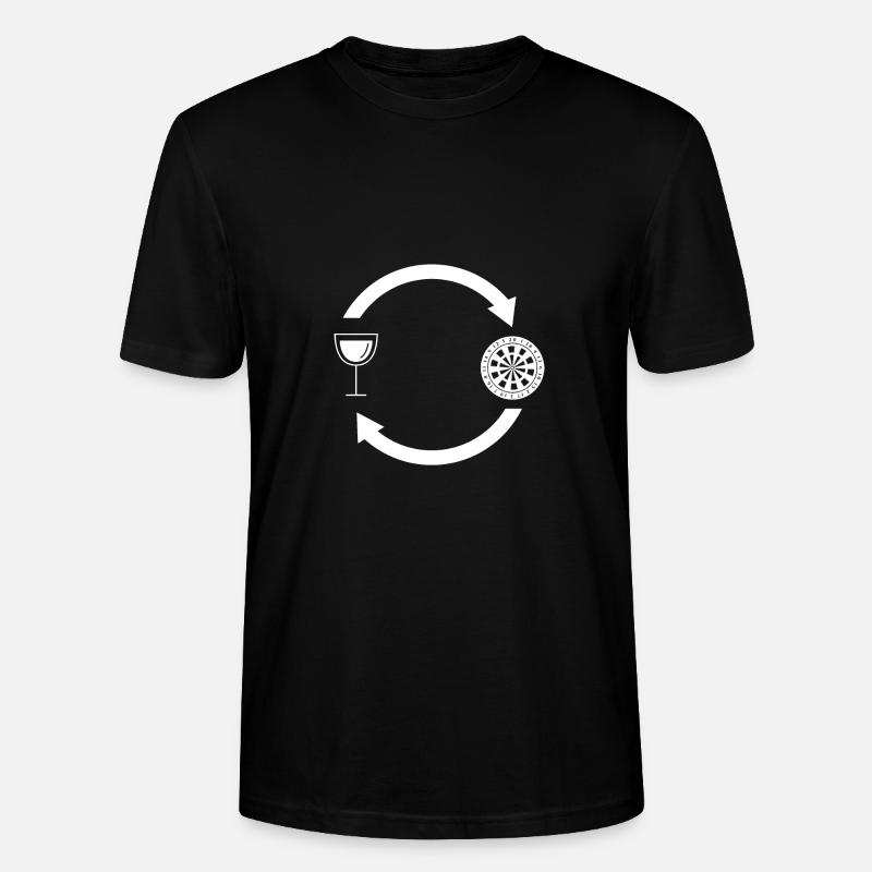 Loading the arrows - wine - dartboard - - Stanley/Stella CRAFTER Unisex Organic T-Shirt - black