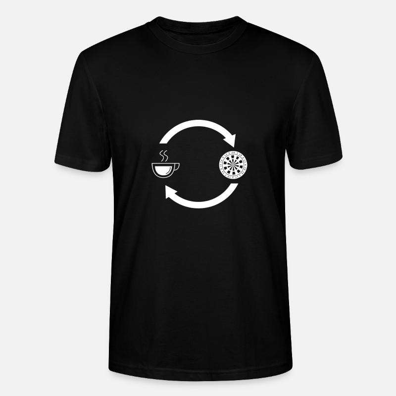 Loading the arrows - Coffee - Dartboard - - Stanley/Stella CRAFTER Unisex Organic T-Shirt - black