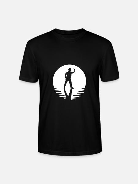 Kreis mit Reflektion - Dartspieler - - Stanley/Stella Unisex Bio-T-Shirt CRAFTER - Schwarz