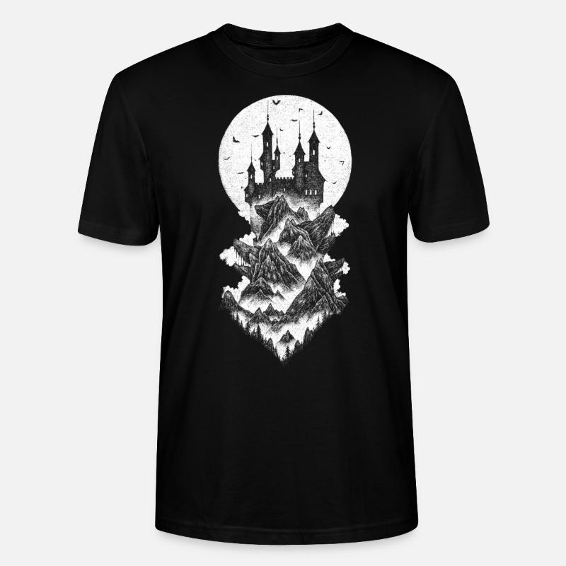 Château de Dracula - blanc - T-shirt bio CRAFTER Stanley Stella Unisexe - noir