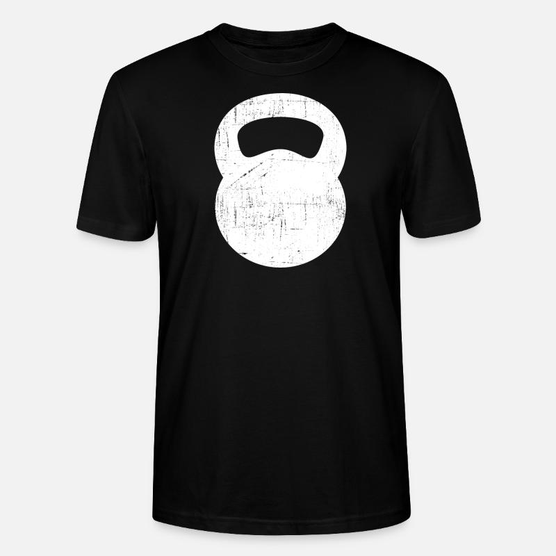 Kettlebell Distressed Style - Stanley/Stella Unisex Bio-T-Shirt CRAFTER - Schwarz