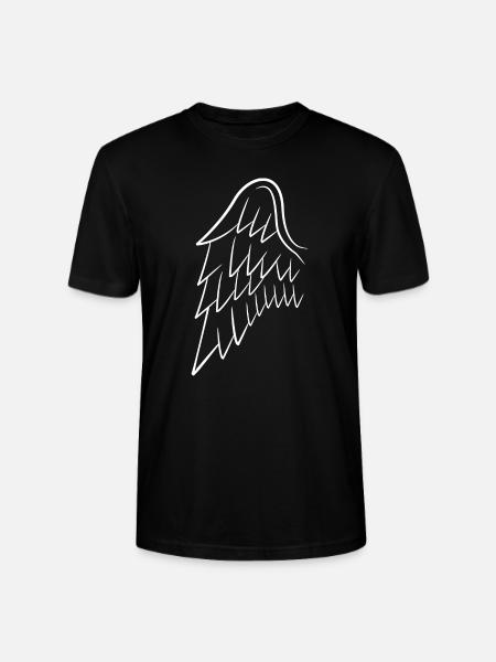 Angel wings wing angel white - Stanley/Stella CRAFTER Unisex Organic T-Shirt - black