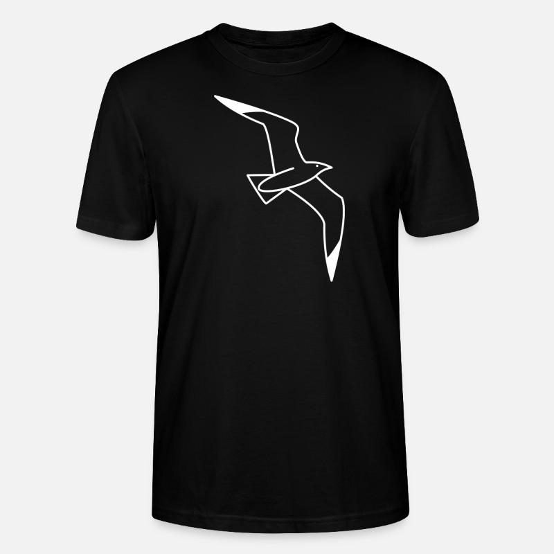 Möwe - Nordsee - Stanley/Stella Unisex Bio-T-Shirt CRAFTER - Schwarz