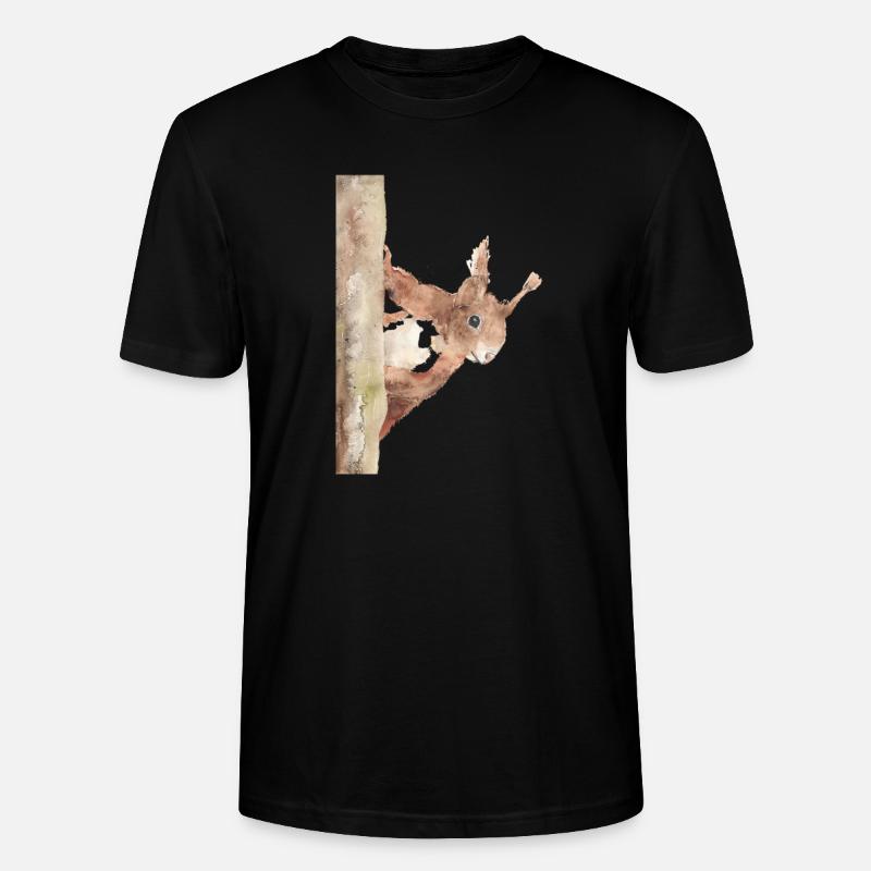 Eichhörnchen - Stanley/Stella Unisex Bio-T-Shirt CRAFTER - Schwarz