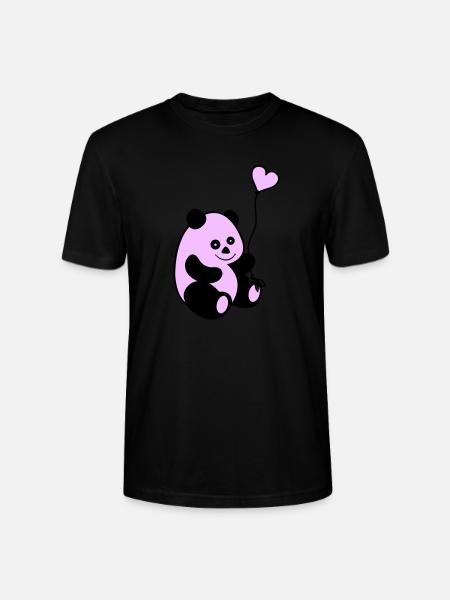 Panda Love - Stanley/Stella CRAFTER Unisex Organic T-Shirt - black