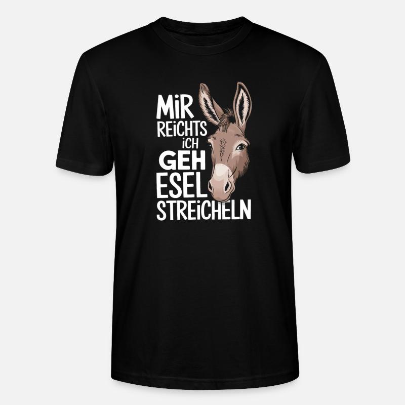 Esel Eselchen Maultier Muli - Stanley/Stella Unisex Bio-T-Shirt CRAFTER - Schwarz
