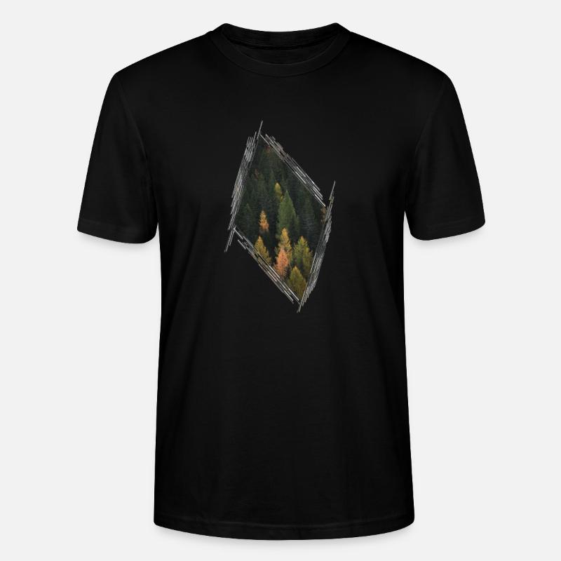 Forêt - T-shirt bio CRAFTER Stanley Stella Unisexe - noir