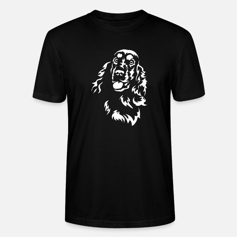 Cocker Spaniel Head « Black Edition » - T-shirt bio CRAFTER Stanley Stella Unisexe - noir