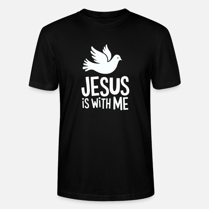 Jésus est avec moi - T-shirt bio CRAFTER Stanley Stella Unisexe - noir