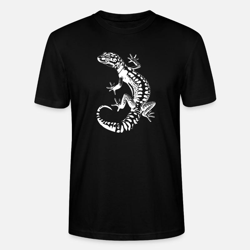 Gecko Silhouette Leopardgecko - Stanley/Stella Unisex Bio-T-Shirt CRAFTER - Schwarz