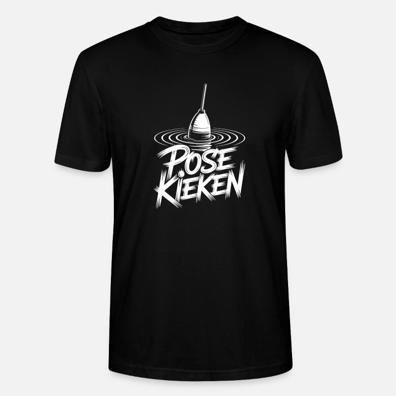 Fischen Pose Humor - Stanley/Stella Unisex Bio-T-Shirt CRAFTER - Schwarz