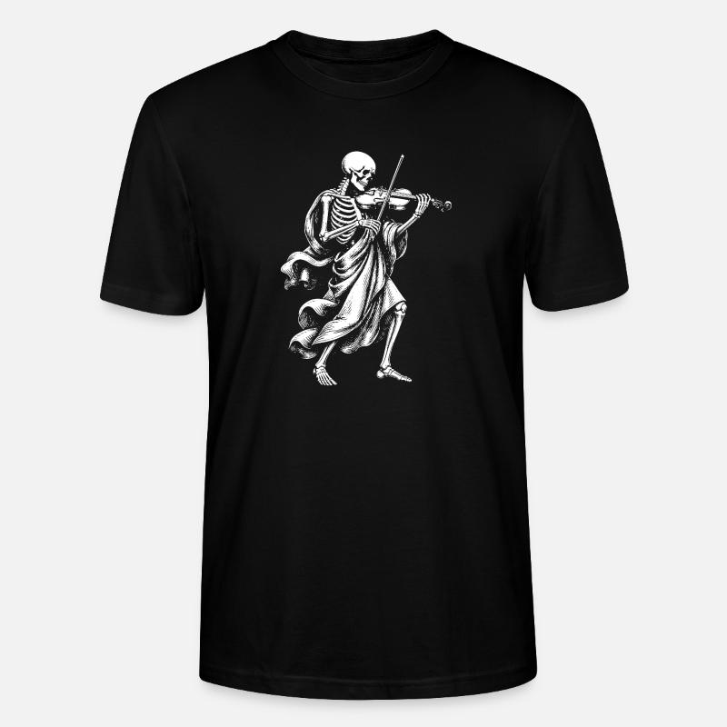 Skeleton spielt Geige - Stanley/Stella Unisex Bio-T-Shirt CRAFTER - Schwarz
