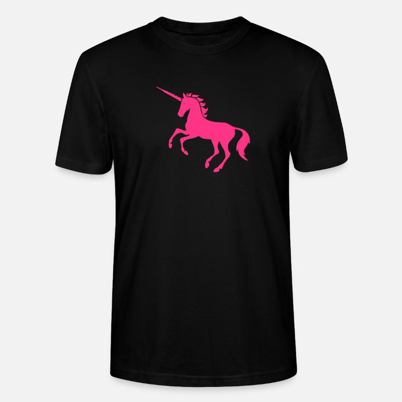 Pink Einhorn - Stanley/Stella Unisex Bio-T-Shirt CRAFTER - Schwarz