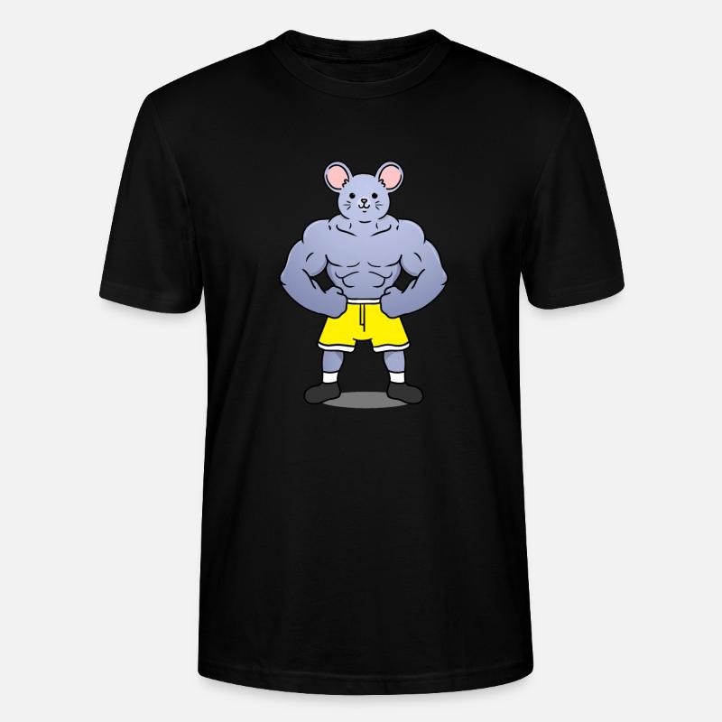 Muskulöse Maus - Stanley/Stella Unisex Bio-T-Shirt CRAFTER - Schwarz