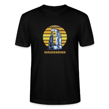 Südharz Merch - Kloster Walkenried - Stanley/Stella Unisex Bio-T-Shirt CRAFTER - Schwarz - Vorne - Alina (178cm) & Michal (187cm)
