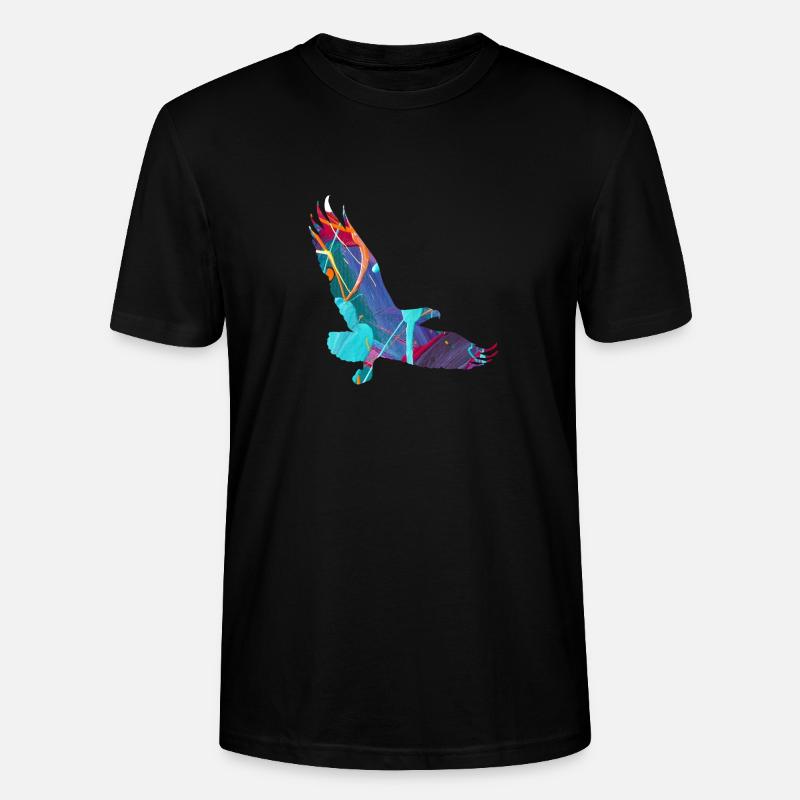 Adler, Graffiti, Malerei, bunt, vogel - Stanley/Stella Unisex Bio-T-Shirt CRAFTER - Schwarz