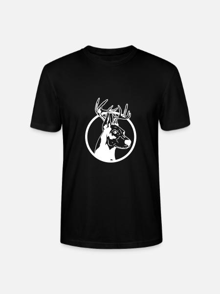 Christmas doberman - Stanley/Stella CRAFTER Unisex Organic T-Shirt - black