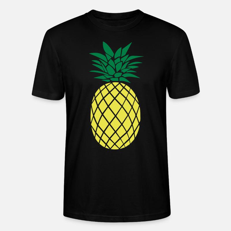 ANANAS STYLIZED - Stanley/Stella Unisex Bio-T-Shirt CRAFTER - Schwarz