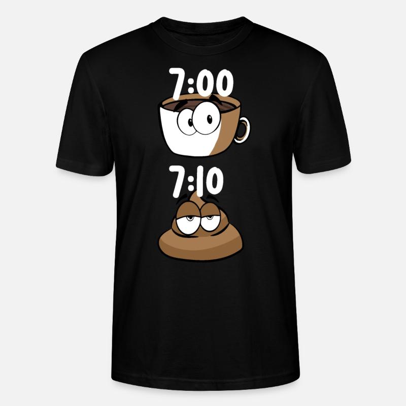 CAFÉ CACA PETIT DÉJEUNER - T-shirt bio CRAFTER Stanley Stella Unisexe - noir