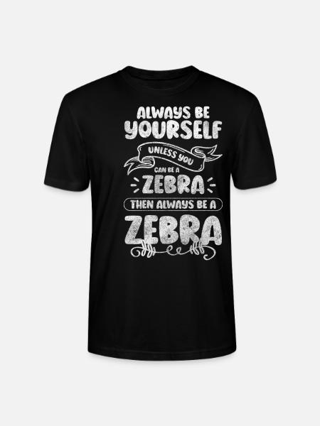 Zebras Tier Steppe - Stanley/Stella Unisex Bio-T-Shirt CRAFTER - Schwarz