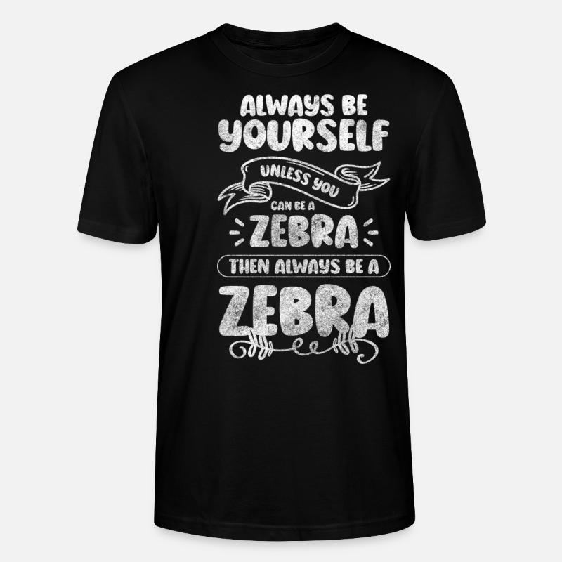Zebras Tier Steppe - Stanley/Stella Unisex Bio-T-Shirt CRAFTER - Schwarz