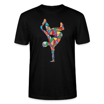 Breakdance Tanz Breakdancer Breakdancer Jungen - Stanley/Stella Unisex Bio-T-Shirt CRAFTER - Schwarz - Vorne - Alina (178cm) & Michal (187cm)