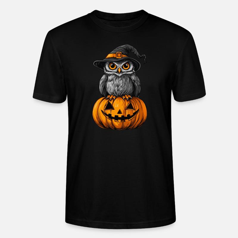 Lustige Halloween Eule - Stanley/Stella Unisex Bio-T-Shirt CRAFTER - Schwarz